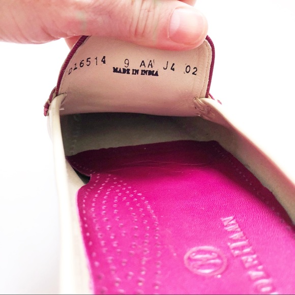 Cole Haan Tassel Cream & Pink Loafer Mule Slide - Picture 10 of 14